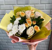 Букет цветов из:  Розы и Хризантемы #REPLACE_PRED# Лоскутово